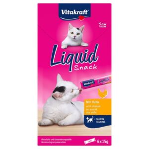 Vitakraft Cat Liquid Snack Pollo 6 uds · snack cremoso para gatos