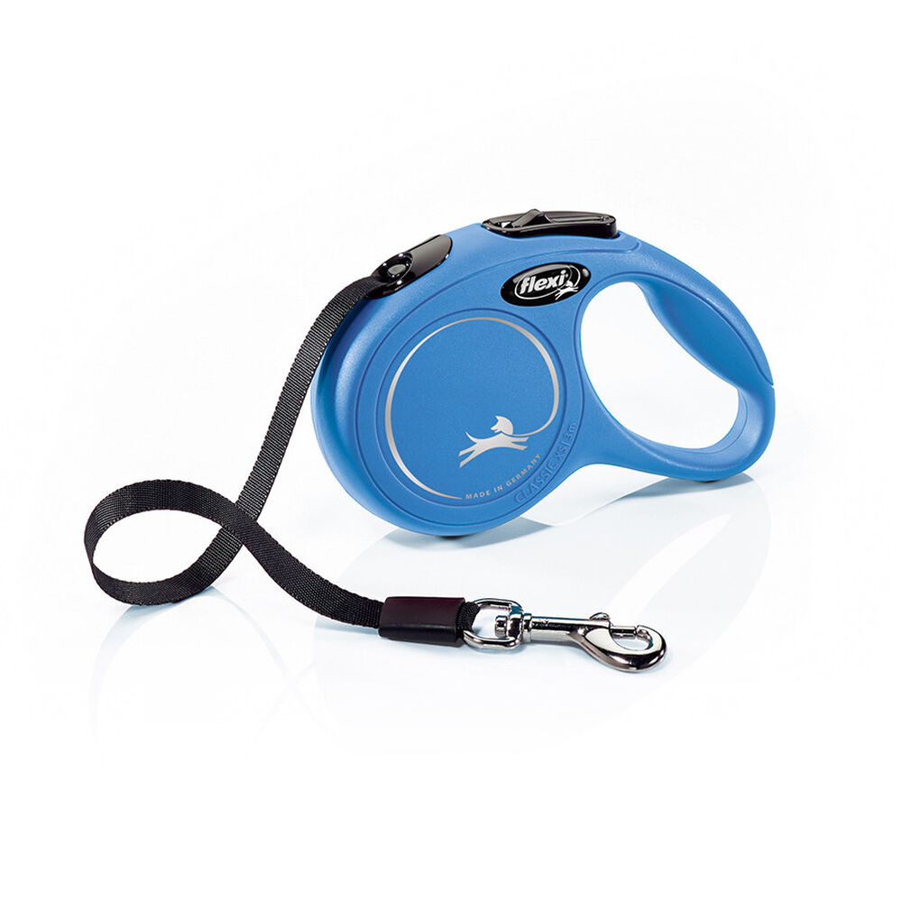 Flexi New Classic Cinta Azul S 5 m · correa extensible para perros hasta 15 kg