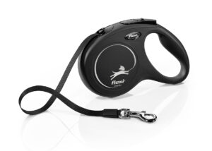 Flexi New Classic Cinta Negra M 5 m · correa extensible para perros hasta 50 kg