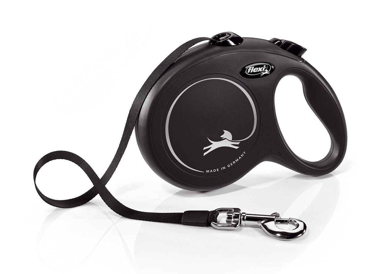 Flexi New Classic Cinta Negra S 5 m · correa extensible para perros pequeños