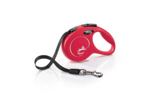 Correa extensible Flexi New Classic cinta roja XS 3 m · perros y gatos de hasta 12 kg