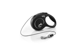 Correa retráctil Flexi New Classic cordón negro XS 3 m · paseo de perros pequeños