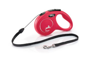 Correa extensible Flexi New Classic cordón rojo S 5 m · paseo de perros pequeños