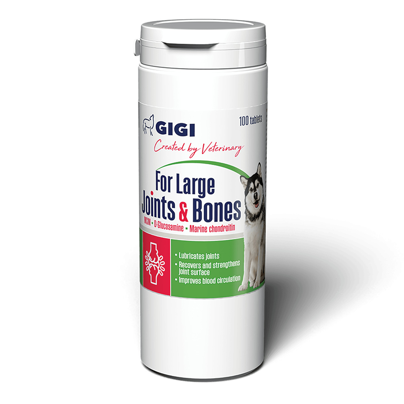 Gigi Suplemento Large Joints & Bones 100 tabletas · articulaciones y huesos para perros grandes