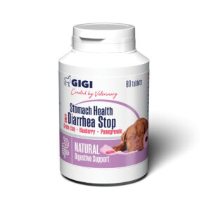 Gigi Suplemento Stomach & Diarrea Stop Large Dog 80 tabletas · apoyo digestivo para perros grandes