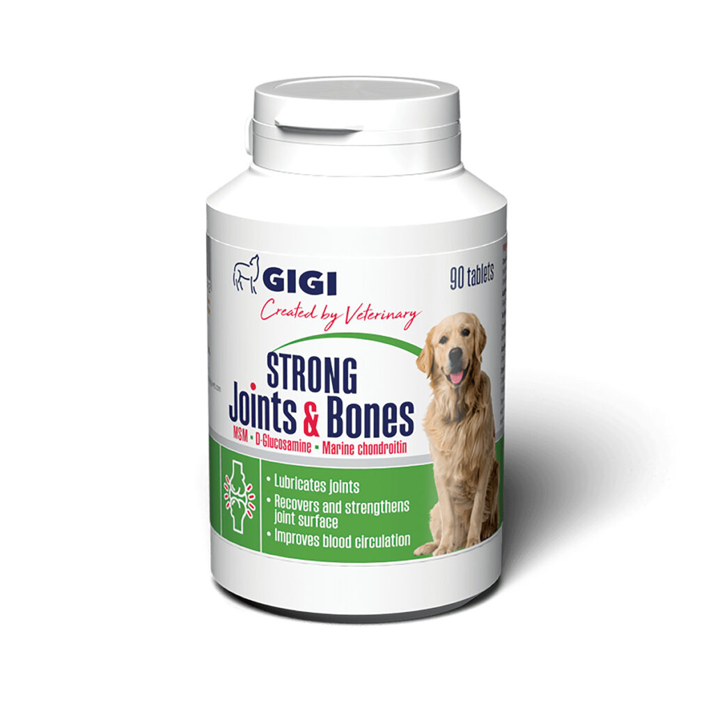 GIGI Strong Joints & Bones 90 comprimidos · suplemento para articulaciones y huesos de perros y gatos