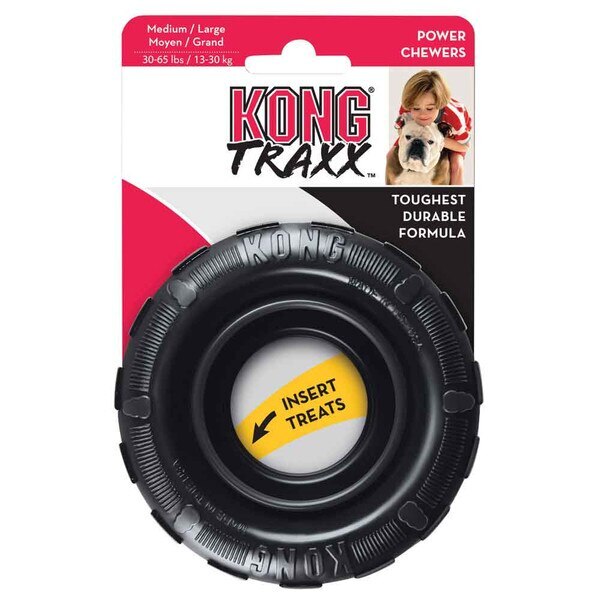 Neumático KONG Extreme Traxx para morder · juego y masticación para perros medianos y grandes