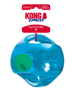 Pelota KONG Jumbler Ball Medium 2 en 1 con bola interior y sonido para perros