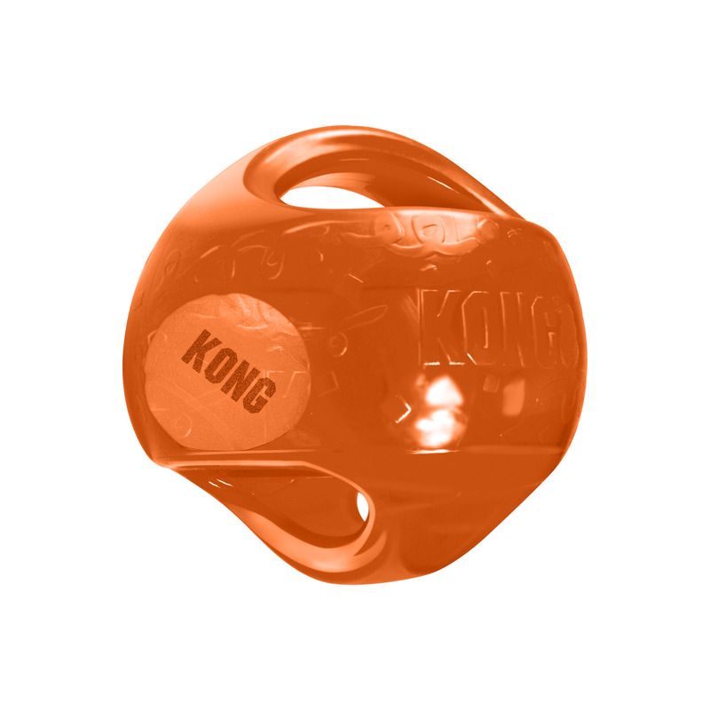 Juguete KONG Jumbler Ball X-Large 2 en 1 con bola interior y sonido para perros grandes