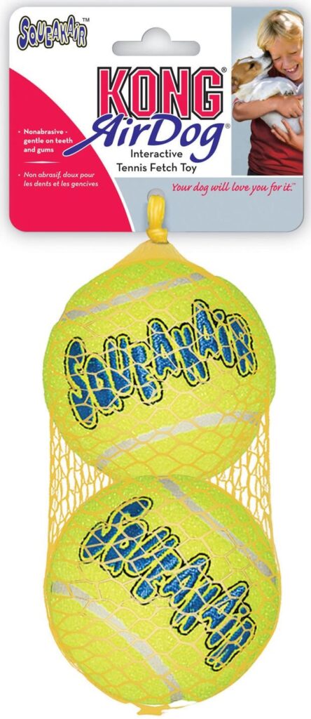 Pelotas KONG Squeaker Tennis Ball Large pack de 2 con sonido para perros grandes