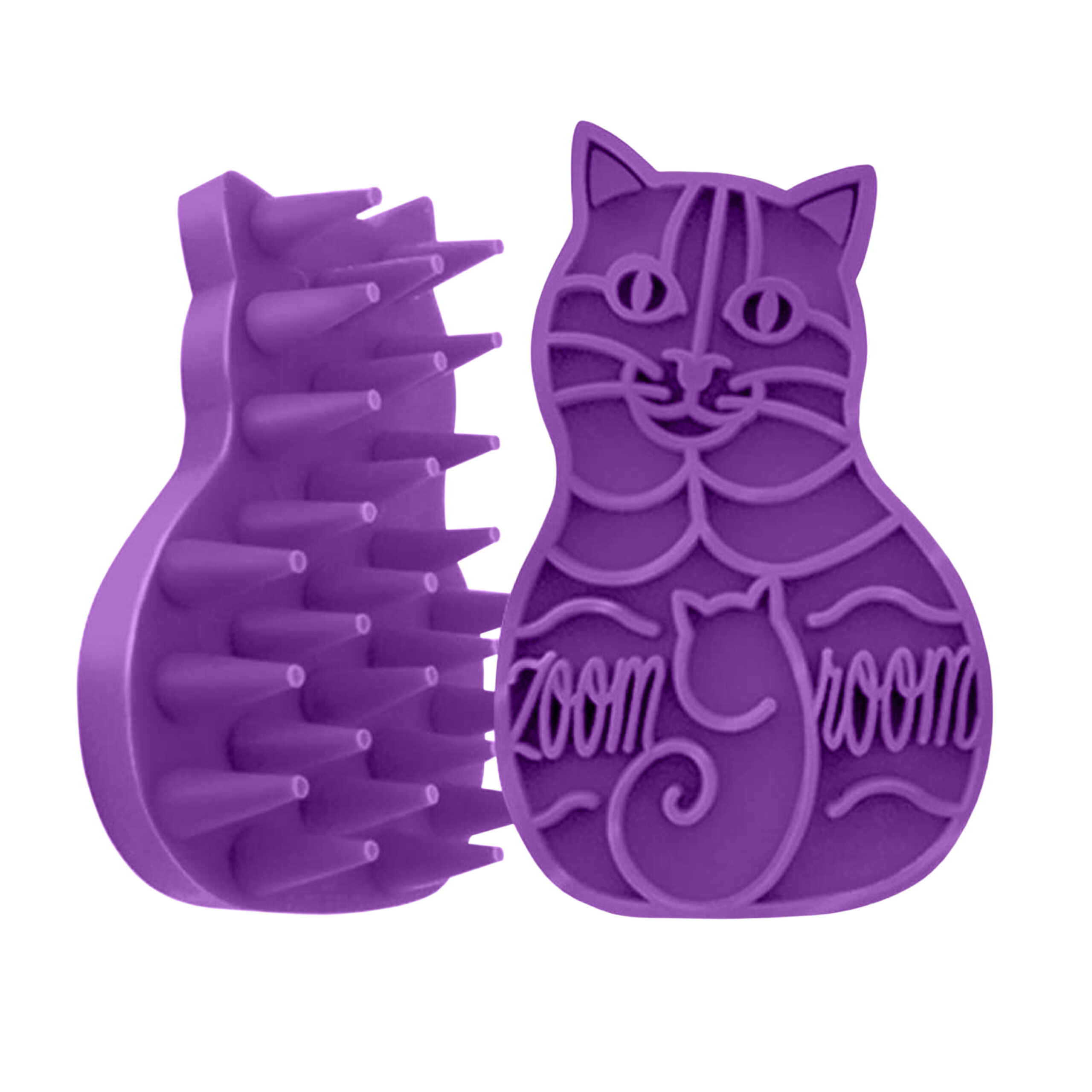 Kong Zoom Groom para gatos · cepillo de goma flexible