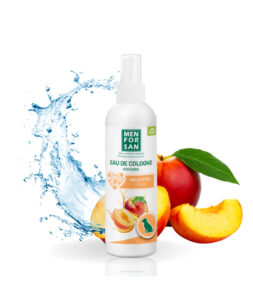 Agua de colonia melocotón Menforsan · 125 ml para perros