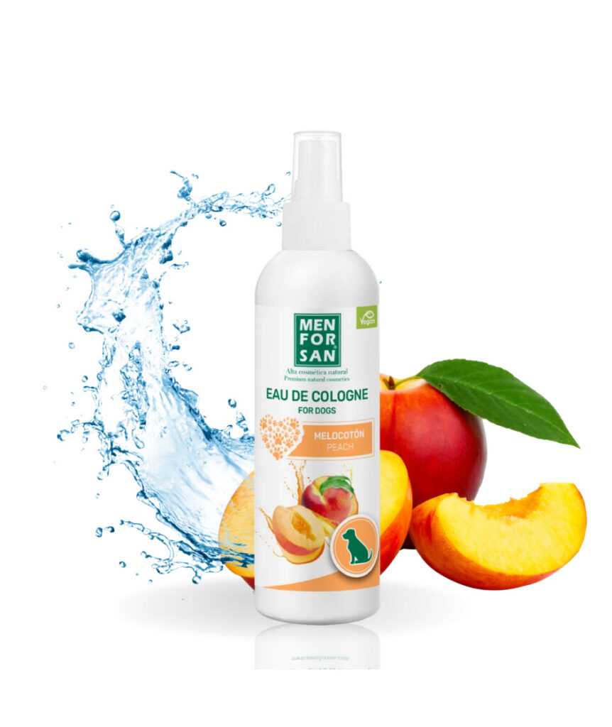 Agua de colonia melocotón Menforsan · 125 ml para perros