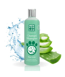 Menforsan Champú con aloe vera 300 ml · piel sensible y dañada de perros