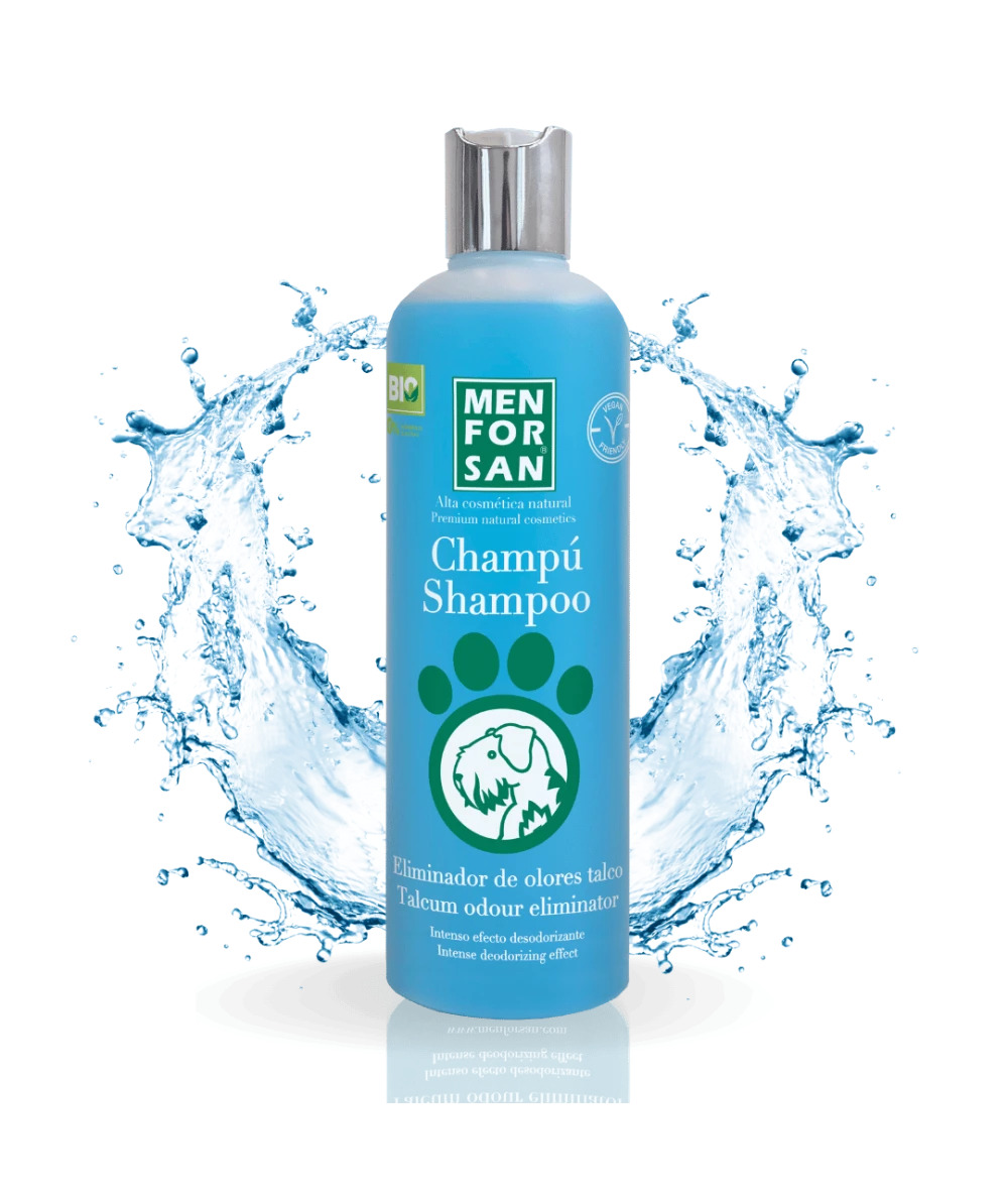 Menforsan Champú eliminador de olores con talco 300 ml · perros