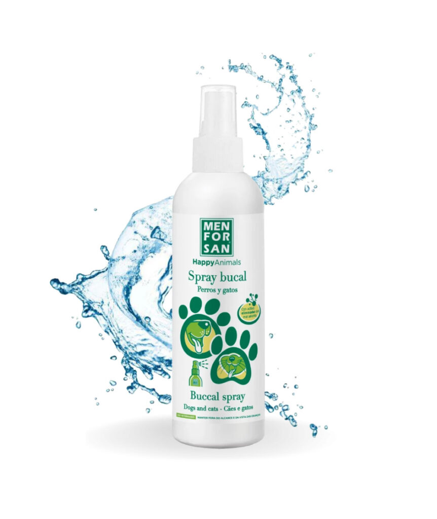 Menforsan Spray bucal perro y gato 125 ml · elimina el mal aliento con extractos naturales de menta