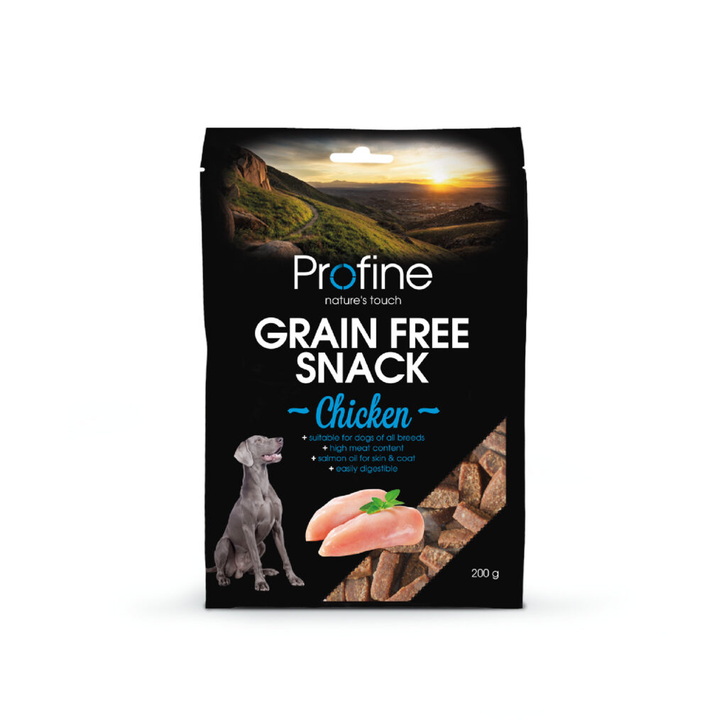 Profine Grain Free Snack Chicken 200 g · snack sin cereales con pollo para perros
