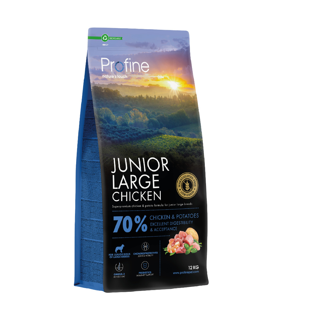 Profine Junior Large Chicken 12 kg · alimento para cachorros de razas grandes con pollo