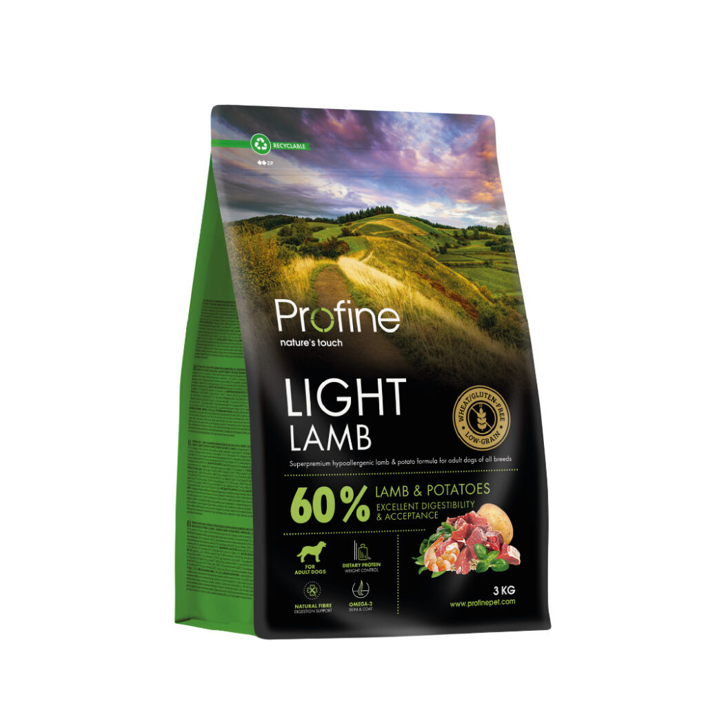 Profine Light Lamb & Potatoes 3 kg · alimento ligero con cordero y patatas para perros