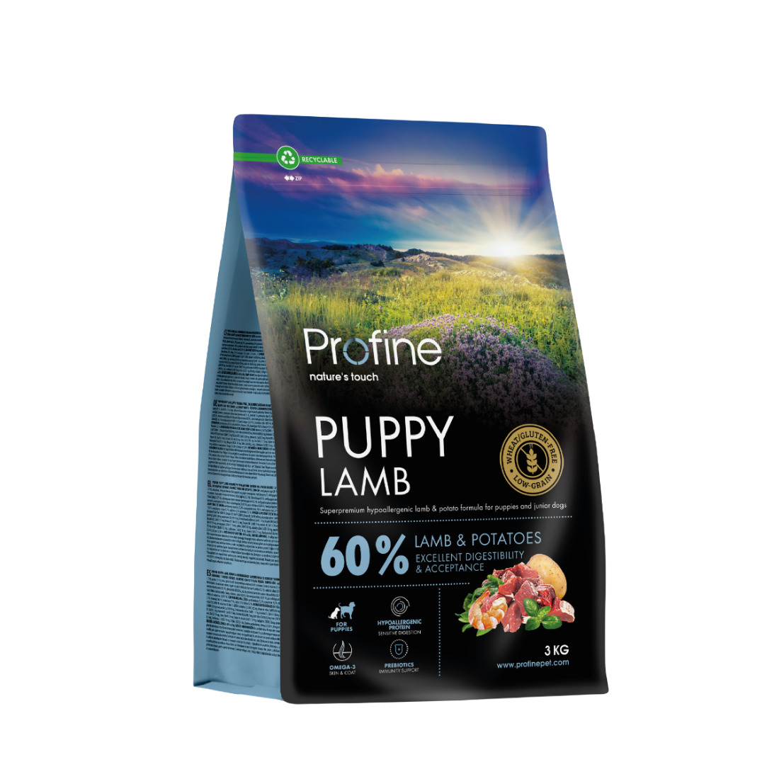 Profine Puppy Lamb & Potatoes 3 kg · alimento para cachorros con cordero hipoalergénico y patatas