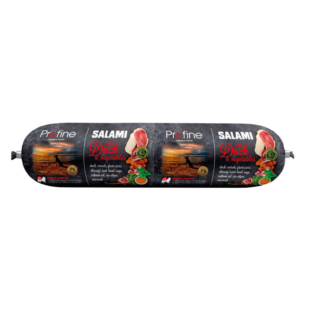 Profine Salchicha de Pato 800 g · alimento húmedo para perros