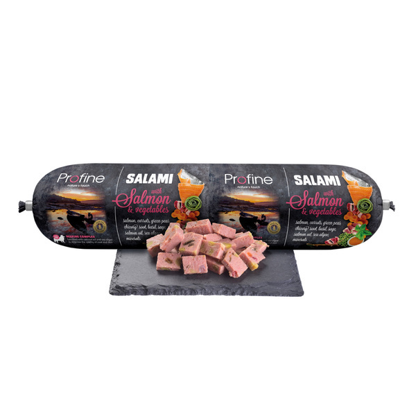 Profine Salchicha de Salmón 800 g · alimento húmedo para perros y gatos