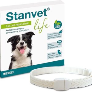 Collar antiparasitario Stanvet Life para perros · mosquitos, pulgas y garrapatas