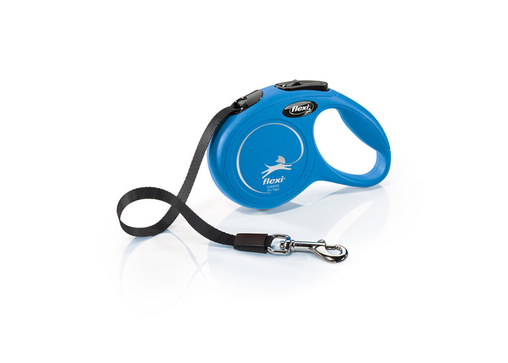 Correa extensible Flexi New Classic cinta azul XS 3 m · para perros y gatos de hasta 12 kg