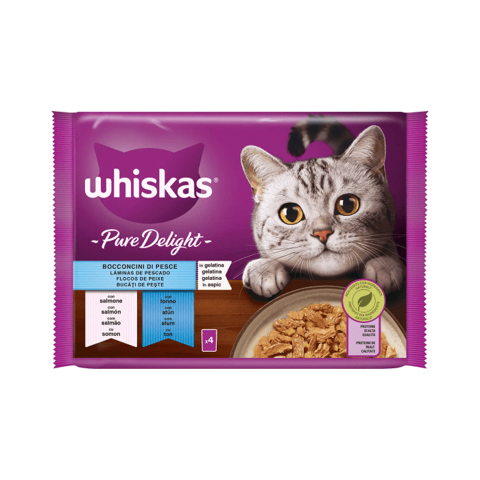 Whiskas 4 Core Selección Pescado 4 × 85 g · alimento húmedo para gatos