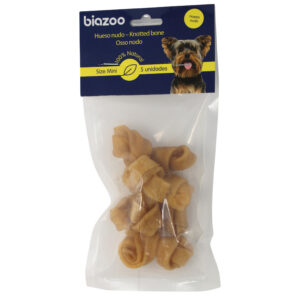 Hueso nudo Biozoo 7 cm, 5 unidades · snack masticable para perros