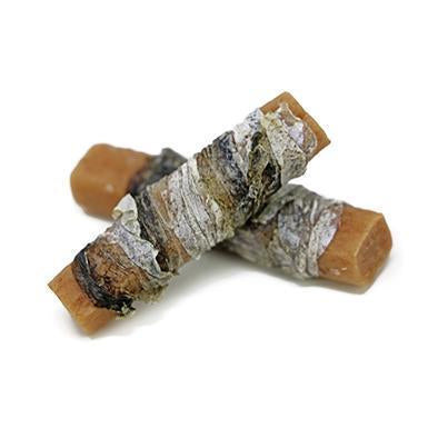 Biozoo Tira de salmón envuelta con piel de salmón 500 g · snack para perros