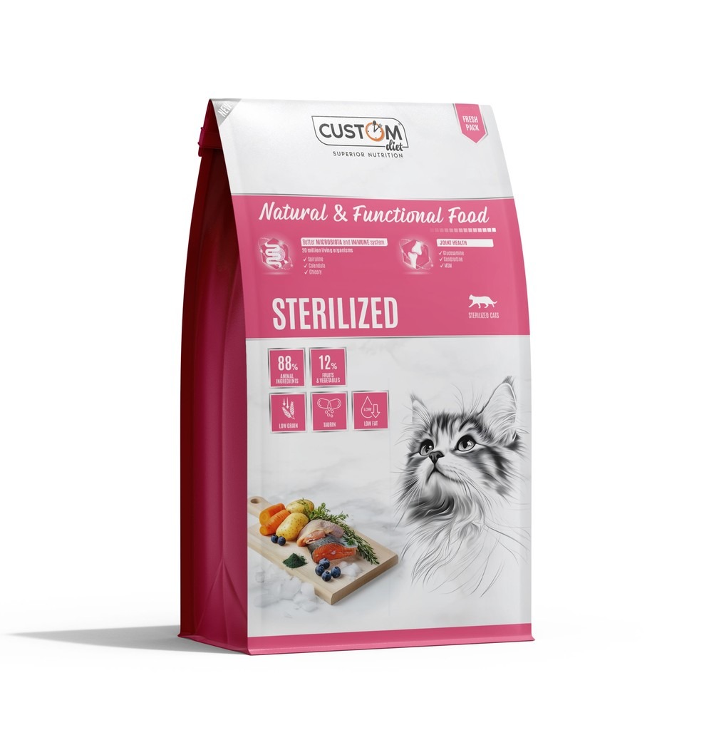 Custom Cat Esterilizado 6 kg · alimento para gatos esterilizados con control de peso