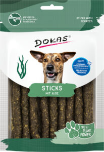 Dokas Stick Algas Marinas 105 g · snack vegetal sin carne para perros