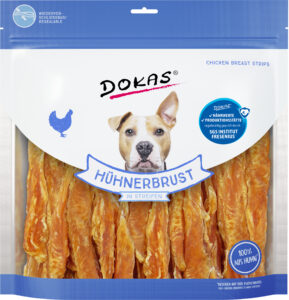 Dokas Tiras de Pechuga de Pollo 900 g · snack masticable para perros