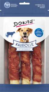 Chewing roll Dokas con pechuga de pato 150 g · masticable para perros medianos