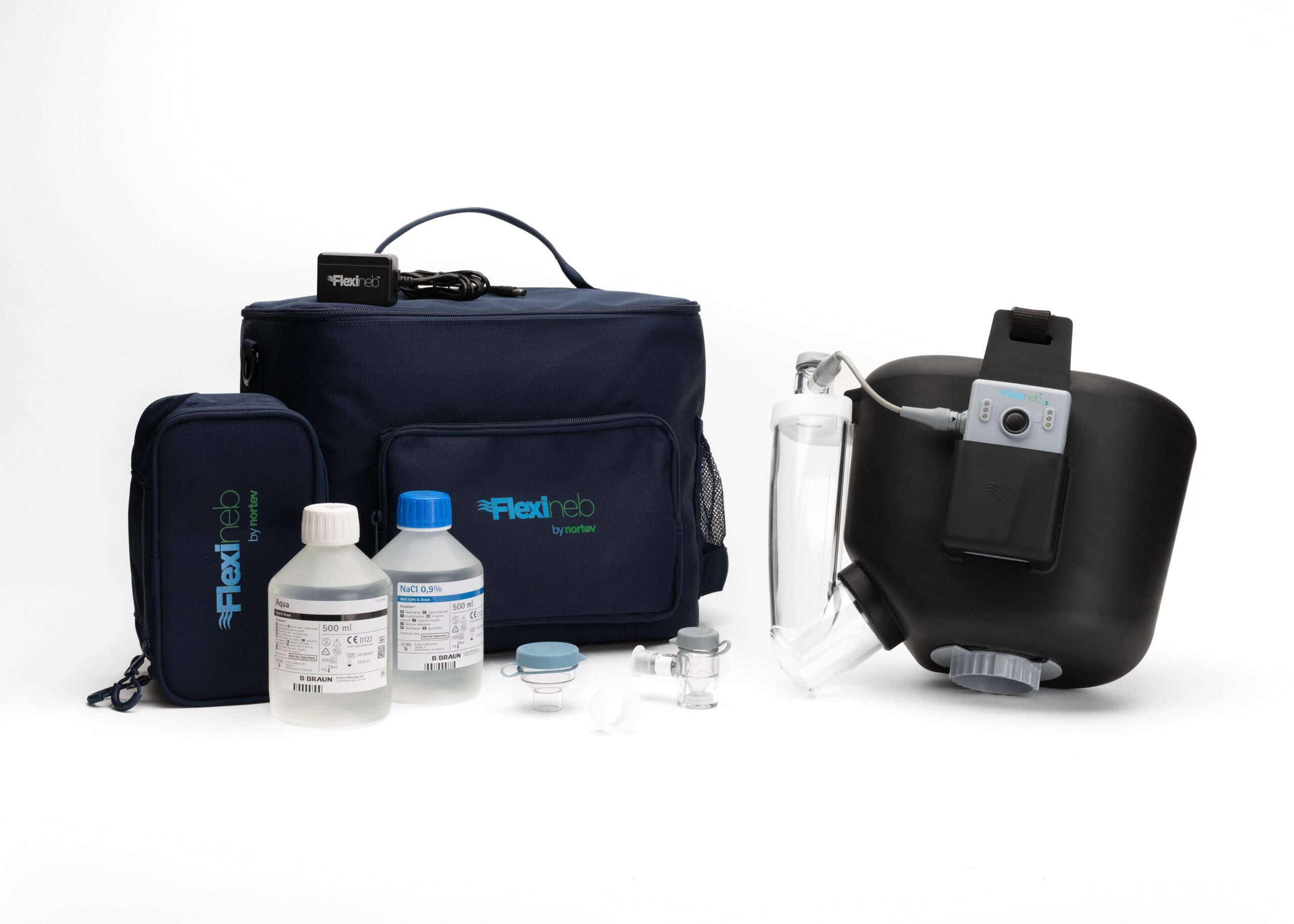 Flexineb E3 sistema nebulizador equino portátil negro · nebulización para caballos
