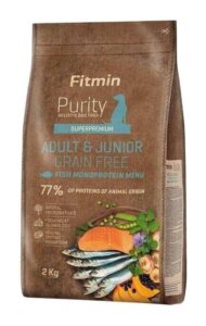 Fitmin Dog Purity GF Adult & Junior Fish 2 kg · pienso sin cereales de pescado para perros
