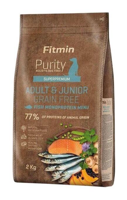Fitmin Dog Purity GF Adult & Junior Fish 2 kg · pienso sin cereales de pescado para perros