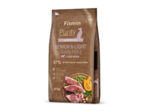 Fitmin Dog Purity GF Senior & Light Lamb 12 kg · pienso sin cereales de cordero para perros senior