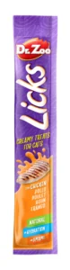 Snack Saludable para Gatos Dr. Zoo Licks Sabor Pollo - Pack 12x4x15gr
