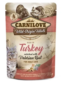 Compra CARNILOVE Cat Pouch Pavo 24x85g - Comida Húmeda Saludable para Gatos
