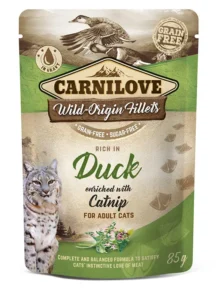 Carnilove Cat Pouch Pato 24x85g - Comida Húmeda Saludable para Gatos