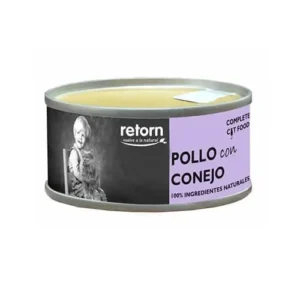 Retorn Feline Pollo Conejo 18x80gr - Comida Húmeda Saludable para Gatos