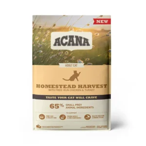Acana Feline Adult Homestead 4.5kg: Alimento Seco Premium para Gatos con Pollo, Pavo y Pato Criados en Libertad