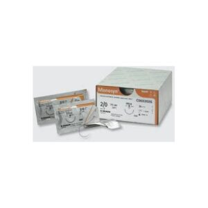 Sutura Dafilon 2/0 HS26, hilo de 75 cm con aguja