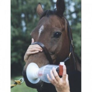 Máscara para inhalador veterinario · administración de aerosoles