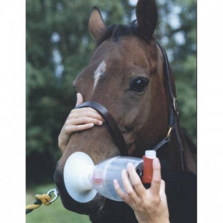 Máscara para inhalador veterinario · administración de aerosoles
