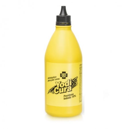 Yodicura povidona jabonosa 7,5 % 500 ml · jabón antiséptico para caballos