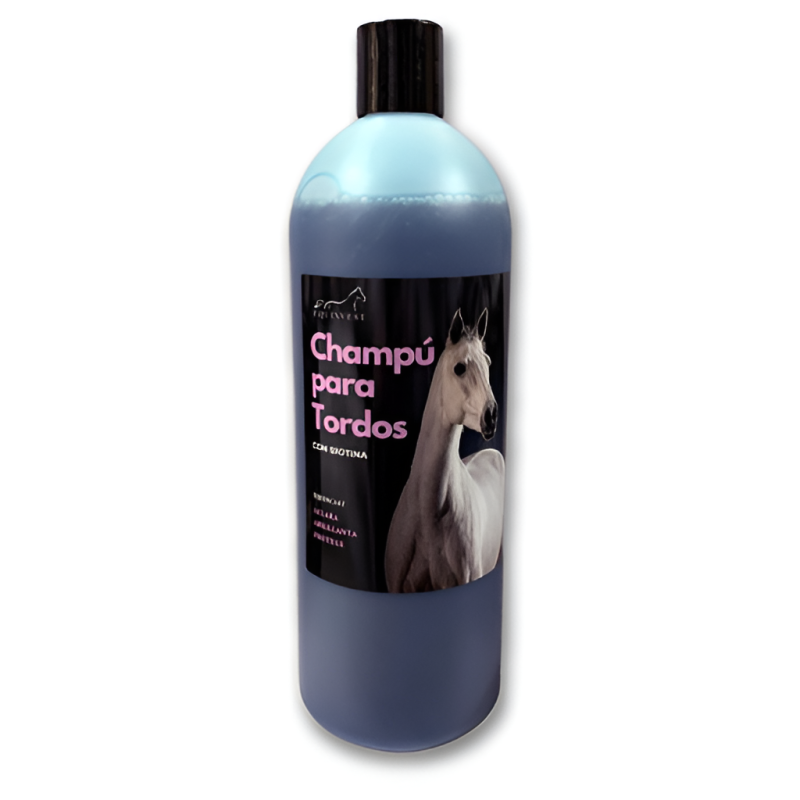Champú Equincare con aloe vera y biotina para caballos, 1 litro